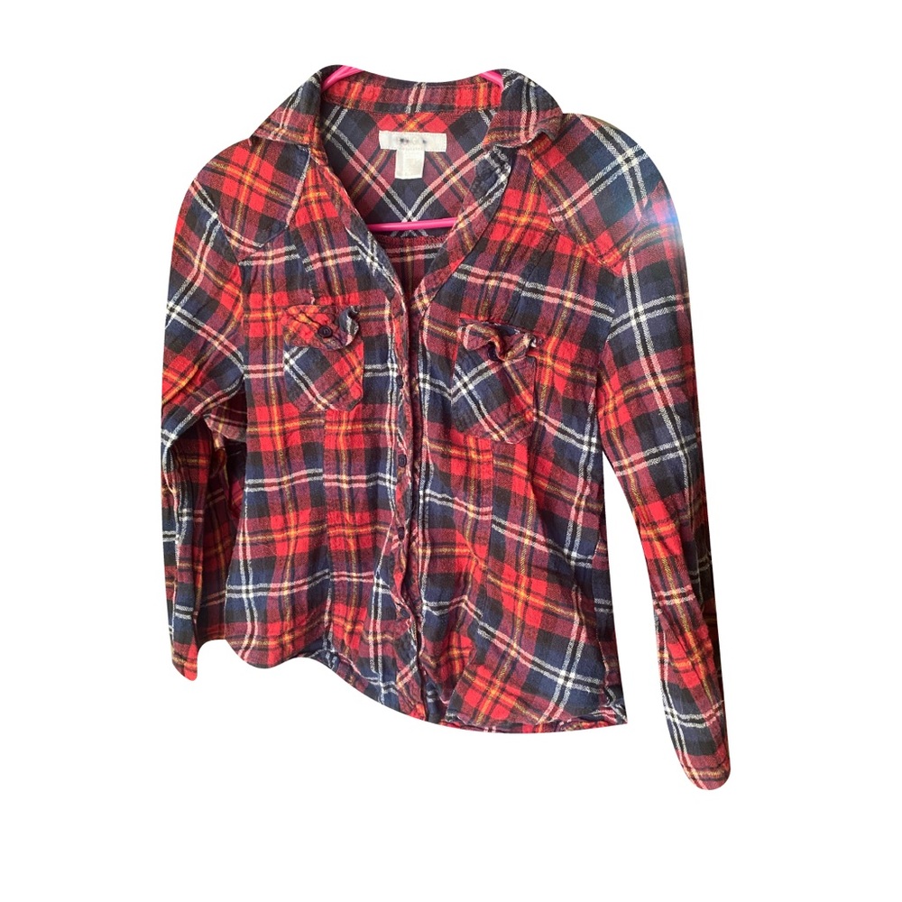 Plaid flannel top